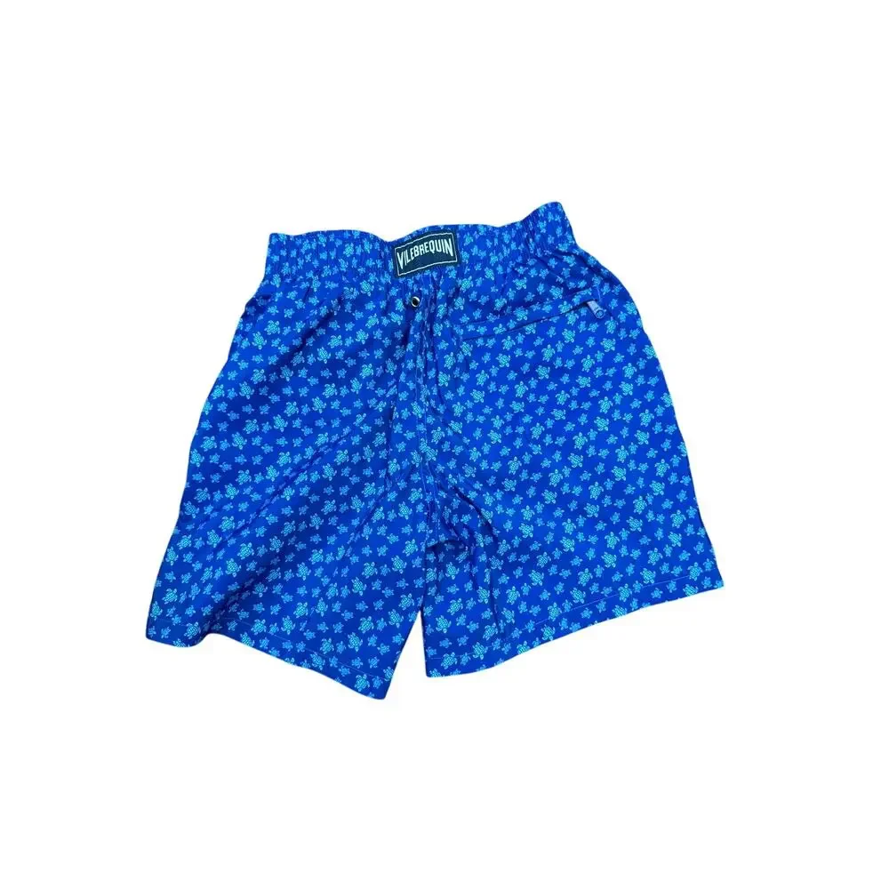 Vilebrequin boys swim shorts size 10 blue turtles